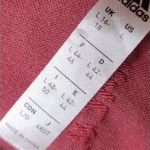 ADIDAS L 12 14 MAUVE PINK STRETCHY ATHLETIC CAP SLEEVE WORKOUT SHIRT TOP - Picture 6 of 6